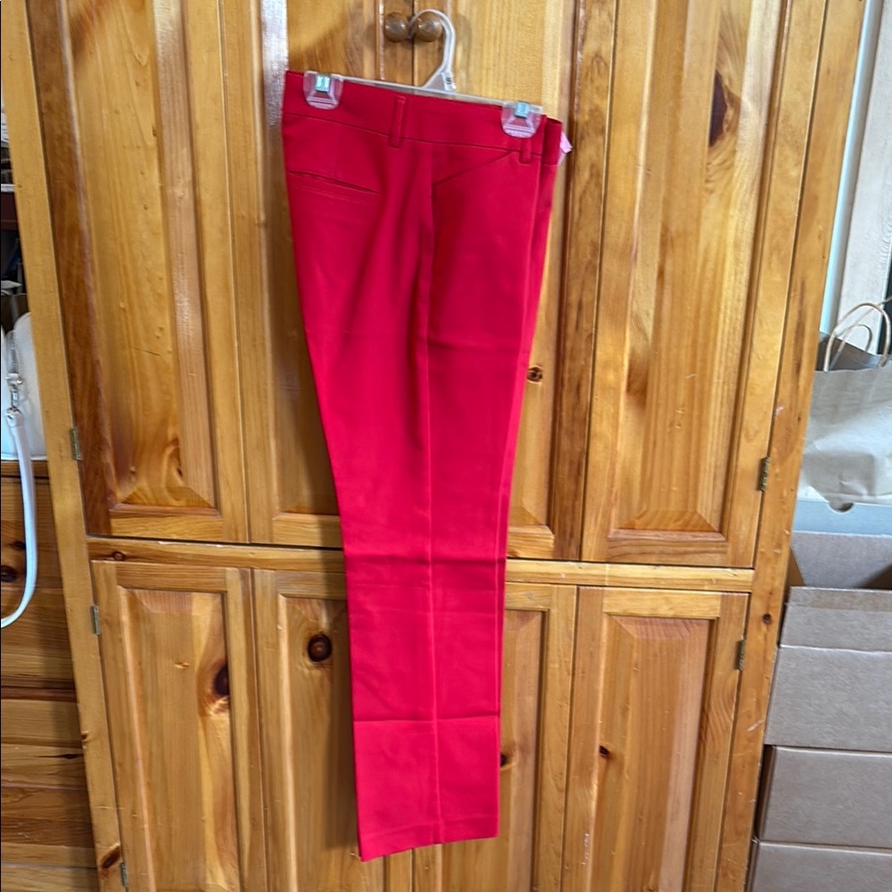 Express Bold Scarlet Low Rise Pants